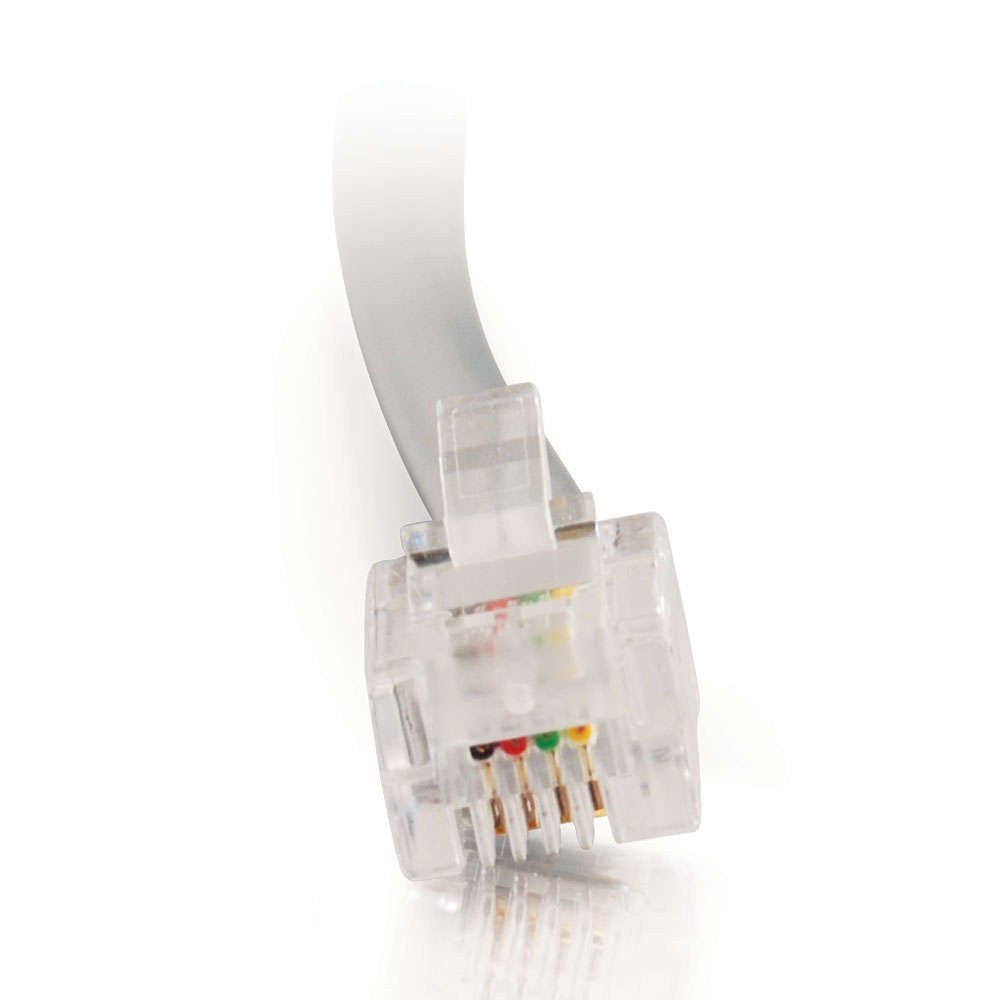 C2G 08133 RJ12 Modular Telephone Cable, Silver (25 Feet, 7.62 Meters) - Image 3