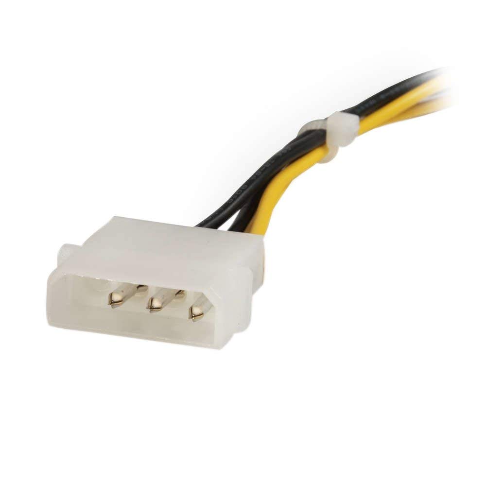 C2G Legrand 4 Pin Molex Adapter, 12 Inch Molex to ATX, Black and Yellow Computer Power Adapter Cable, 1 Count, C2G 27314 - Image 4