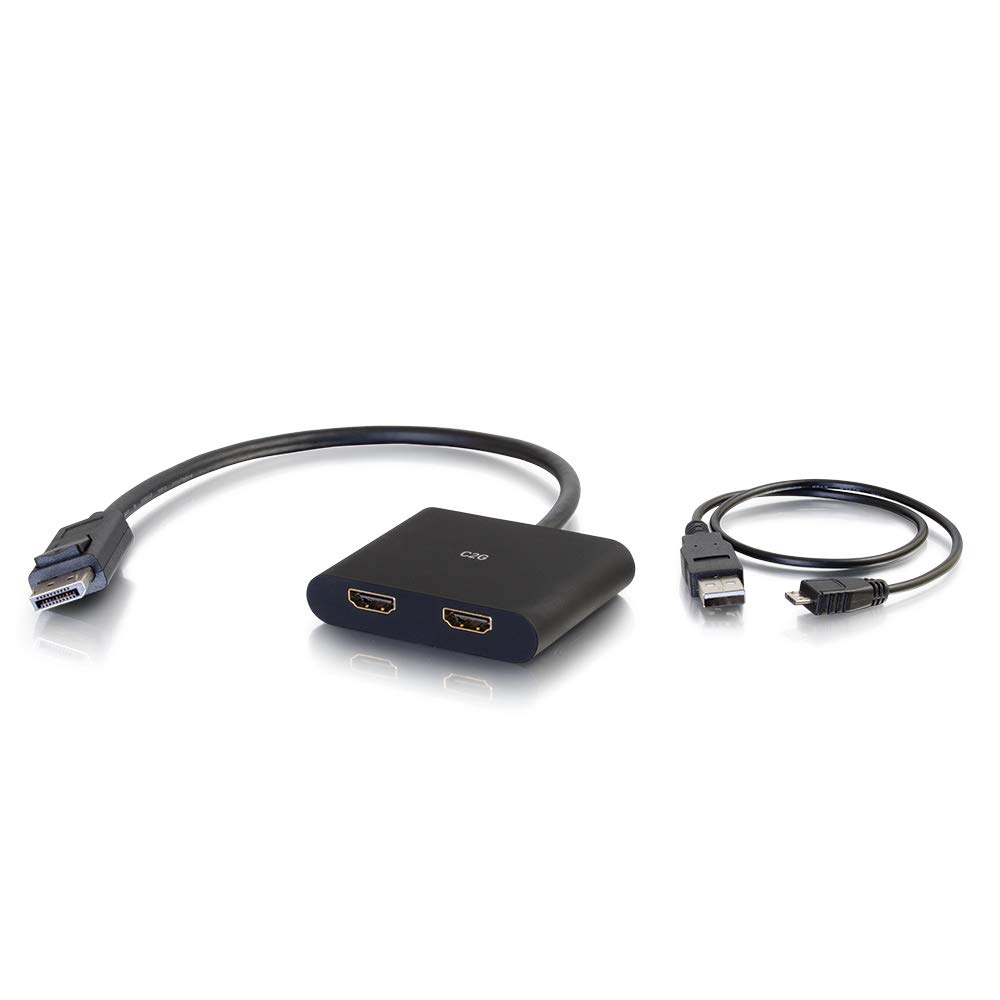 C2G Legrand DisplayPort 1.2 Dual HDMI, 2 Port Monitor Splitter, Mini Displayport Adapter, 4k Monitor Splitter Adapter, 1 Count, C2G 54293 - Image 3