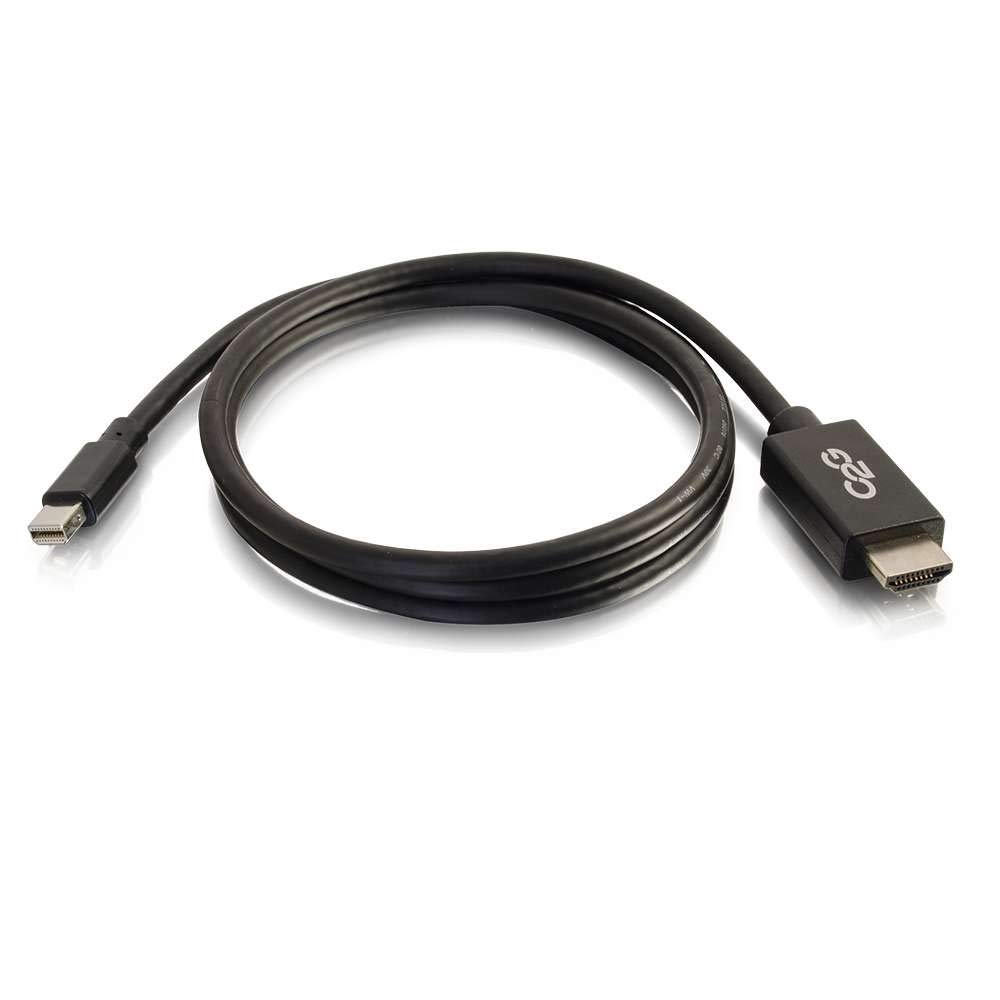 C2G Legrand Mini DisplayPort Adapter to HDMI Cables, Male to Male Displayport Adapter, Black DisplayPort to HDMI Adapter, 6 Foot Adapter Converter, 1 Count, C2G 54421 - Image 9