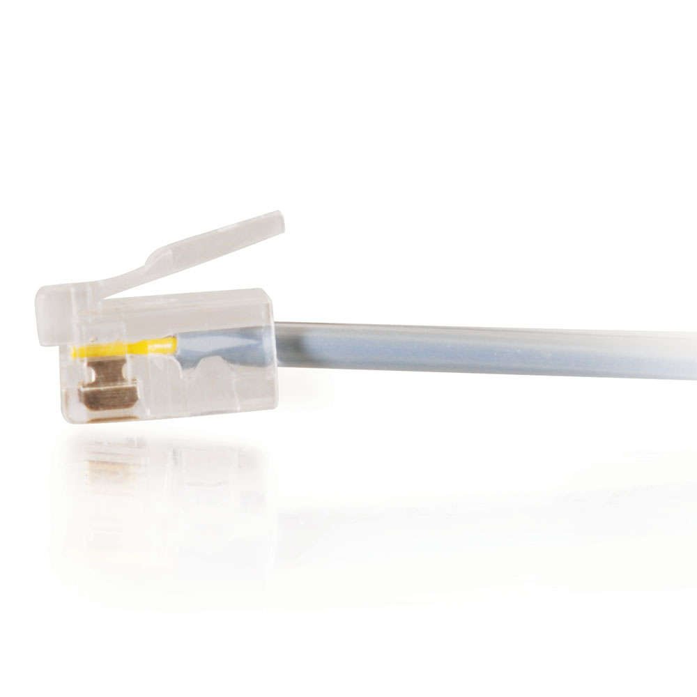 C2G RJ11 Modem Cable, Ethernet Network Cable, Silver Telephone Cable, 7 Foot DSL Cable, C2G 02970 - Image 3