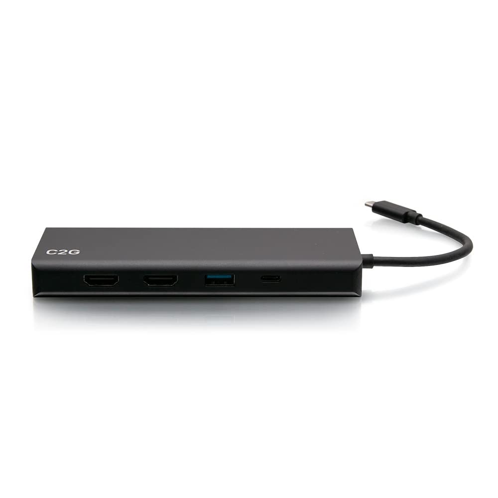 USB-C® 9-in-1 Dual Display Docking Station with 60W Power Supply, HDMI®, Ethernet, USB, 3.5mm Audio and Power Delivery up to 60W - 4K 30Hz (TAA Compliant) - TAA Compliant - Image 3